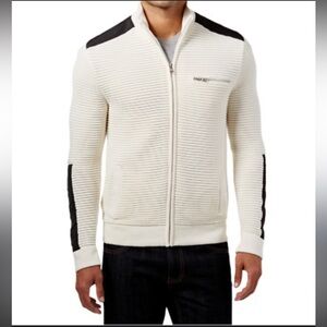 INC International Concepts Men's Cardigan in Cream and Black